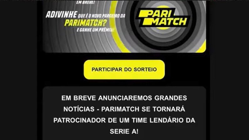 Parimatch faz sorteio para promover patrocínio com Botafogo