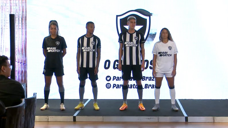 Marca da Parimatch na camisa do Botafogo respeitará as cores do clube; veja fotos