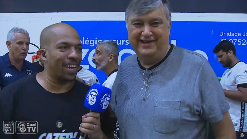 Gustavo Chagas e Durcesio Mello, presidente do Botafogo