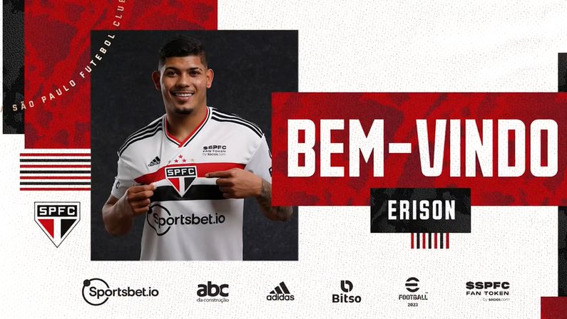 São Paulo anuncia contratação de Erison