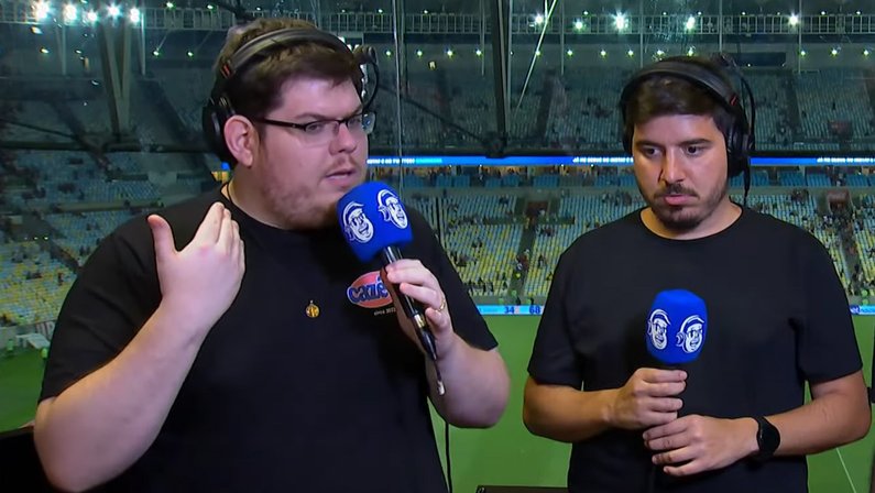 Casimiro Miguel e Luis Felipe Freitas na transmissão do Campeonato Carioca 2023
