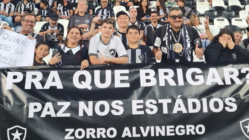 Botafogo apoia movimento da torcida alvinegra que incentiva a paz nos estádios