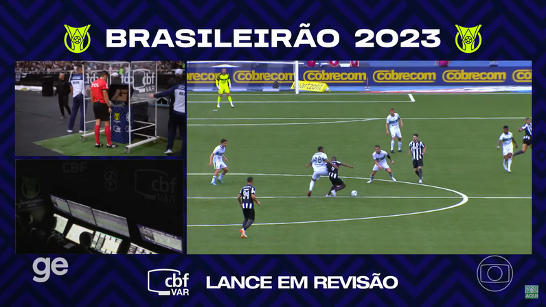 Gaciba concorda com marcação de falta em gol anulado do Coritiba contra o Botafogo: ‘Há um empurrão nas costas’