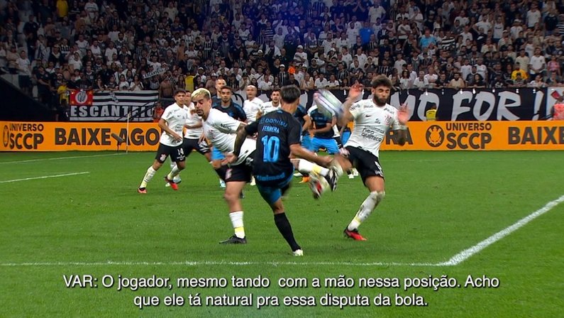 Grêmio x Corinthians, pênalti não marcado
