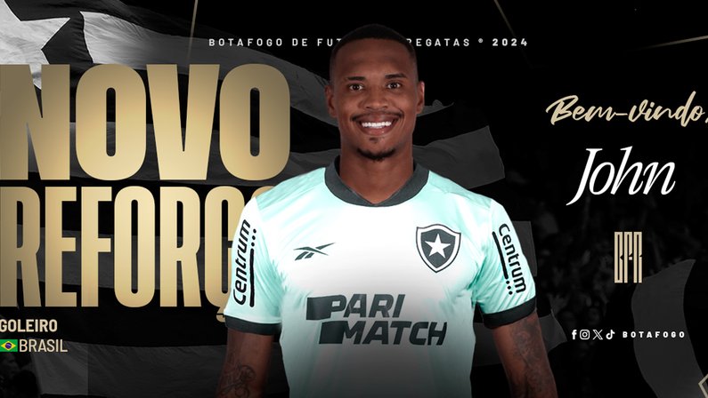 Botafogo anuncia contratação do goleiro John, ex-Santos e Internacional, para temporada 2024
